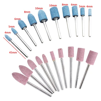 

1/8 Shank 10pcs Abrasive Mounted Stone Set Grinding Burr Wheel For Dremel 4000 3000 Dremel Rotary Tools 4mm/5mm/6mm/8mm/10mm