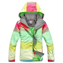 Free shipping Gsou Snow Winter Women Ski Jacket Waterproof Windproof Outdoor Women Snowboard Skiing Suit Warm Breathable Coat gsou snow men ski jacket snowboard jacket windproof waterproof outdoor sport wear skiing snowboard clothing male winter jacket