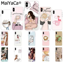 Maiyaca Goede ochtend meisje boss koffie Zwart TPU Phone Case Cover voor Apple iphone 11 pro 8 7 66S Plus X XS MAX 5S SE XR(China)