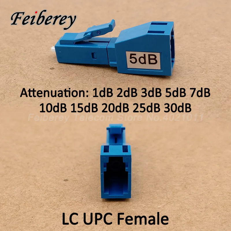 5 шт./пакет LC/UPC 1-30dB оптический аттенюатор одномодовый Женский к мужчине Волоконно-оптический LC оптический аттенюатор одномодовый