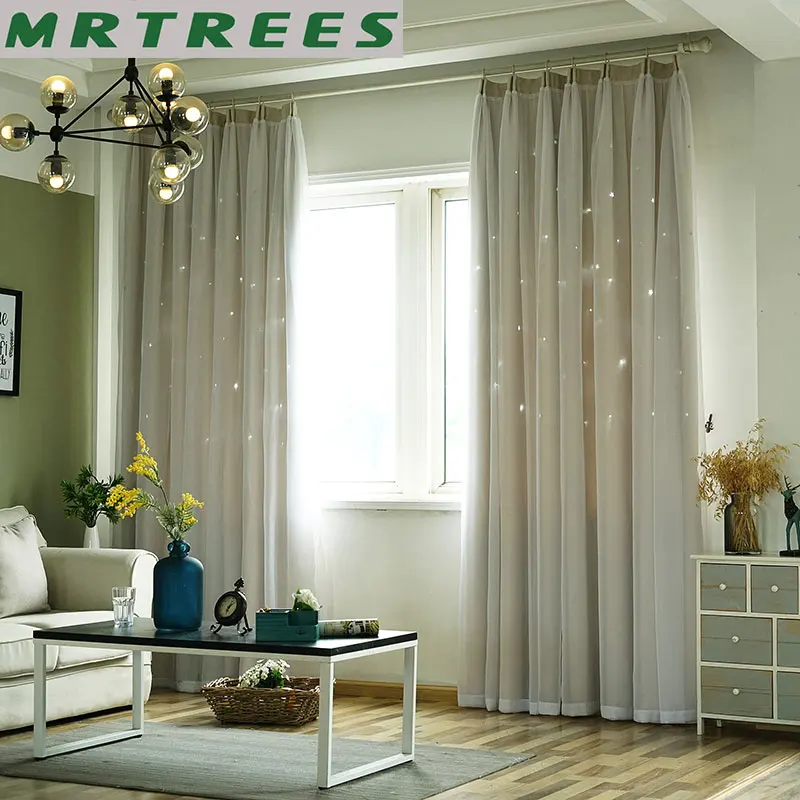 MRTREES затемненная занавеска s для гостиной Детская оконная обработка жалюзи