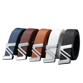 

10PCS / LOT SINGYOU 2018 New Deisgn Letter Male Luxury Belt for Men Solid Color Male Belt Cintos