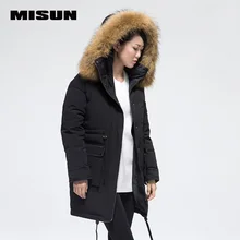 The trend of fashion medium-long misun down coat women thickening large fur collar tooling