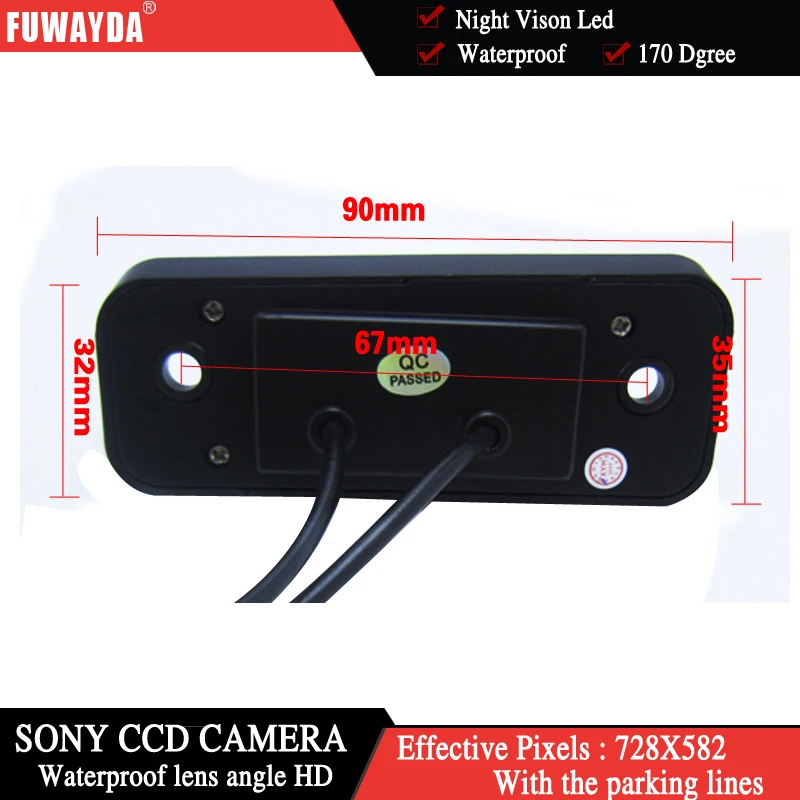Автомобильное зеркало заднего вида FUWAYDA SONY CCD для Hyundai 06 09 Santa Fe с направляющей
