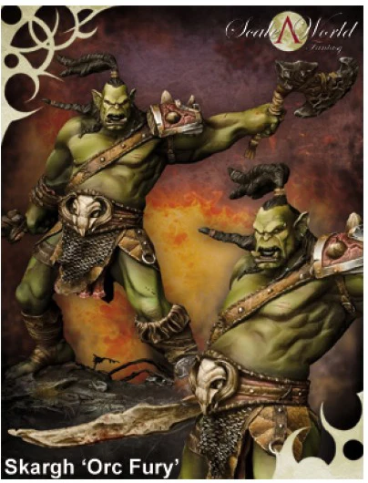 Несобранная модель 1/24 Shargh Orc soldier Fury фигурка 75 мм набор из смолы миниатюрная