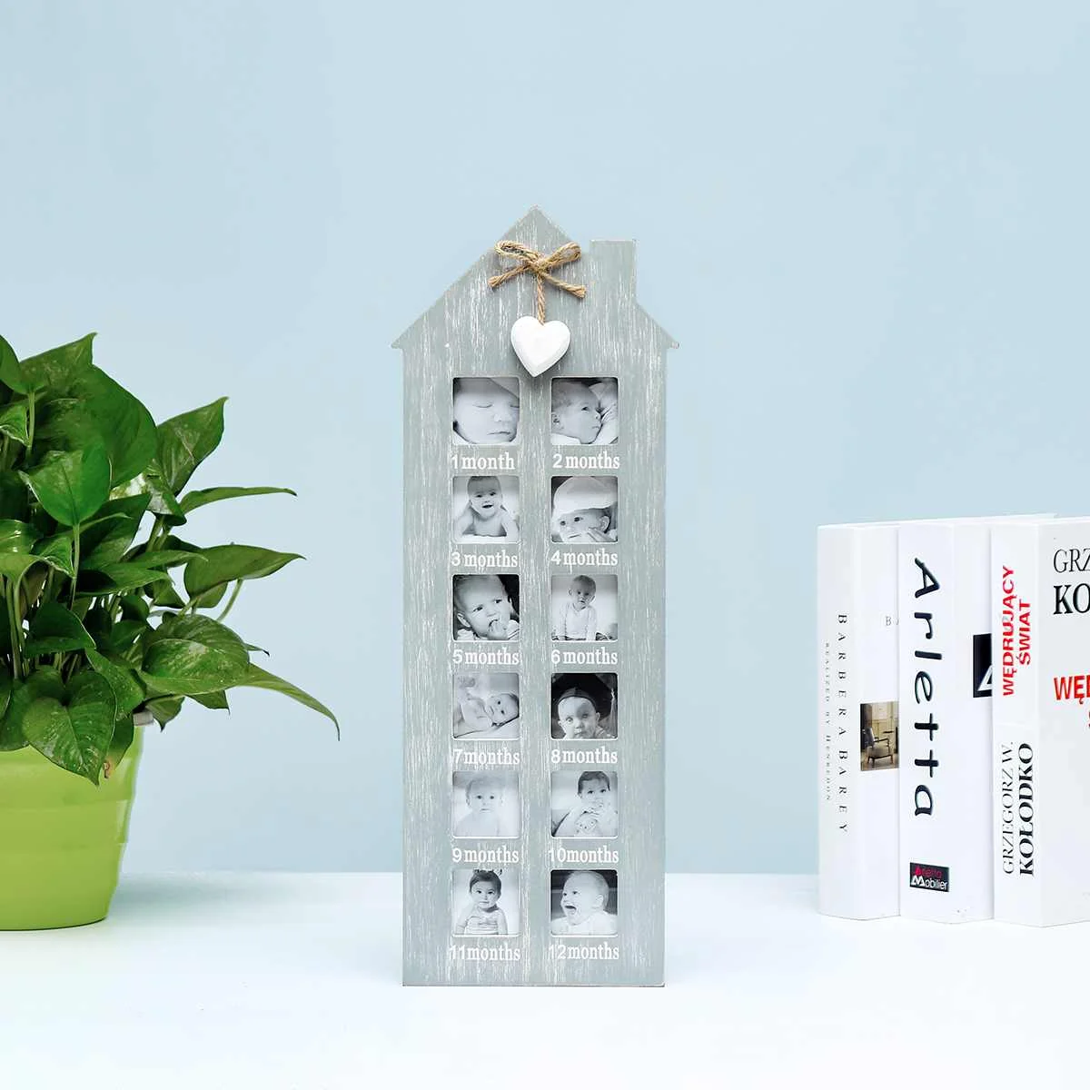

1st Birthday Gift My First Year Baby 1-12 Months Picture Photo Frame Display Newborn Photo Frame Picture Home Decor Ornaments