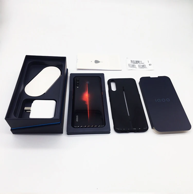 VIVO iQOO Android 9 мобильный телефон OTA обновление отпечатков пальцев ID Snapdragon 855 NFC Type-C 4000 мАч 44 Вт Быстрая зарядка 4D игровой мобильный телефон