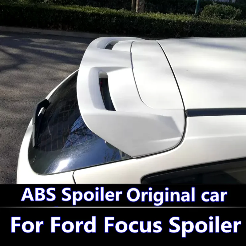 

For Ford Focus 2012-2015 Spoiler High Quality ABS Material Car Rear Wing Primer Color Rear Spoiler For Focus Hatchback Spoiler