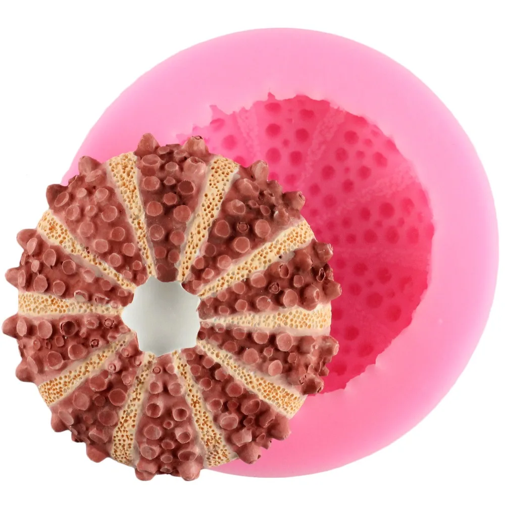 Sea Urchin Shell Silicone Mold Sea Animals Fondant Cake Mold Candle DecorSJC B/ 