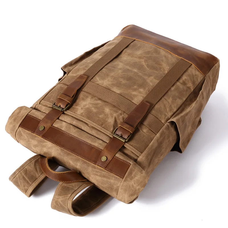 SOAEON сумка на плечо холщовая с Crazy Horse кожаная сумка рюкзак mochila ретро рюкзак для путешествий мужская сумка