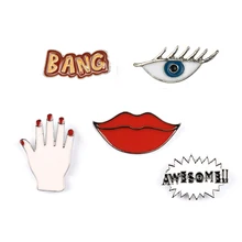 5PCS/Lot Packing Cartoon Metal Pin Badge Clothes Badges Backpack Beautify Icons Shoes Package Icon Sewing Accessories