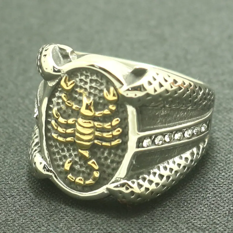 Унисекс нержавеющая сталь 316L классный чистый камень фотоподарок|316l stainless steel|scorpion