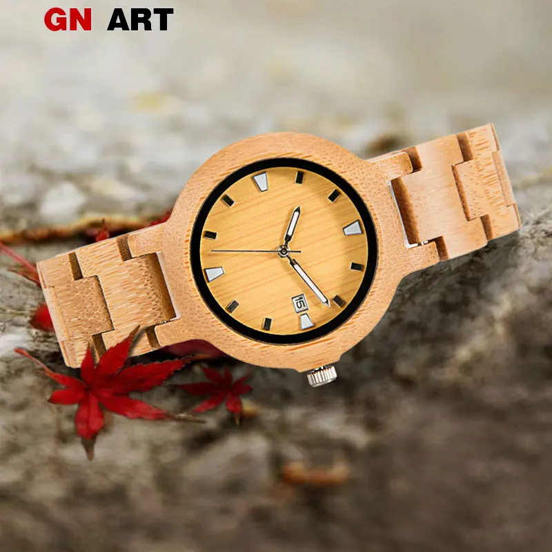 

GNART men's watch wood relogio masculino wooden watches men wooden wrist watch luxury brand male minimalist