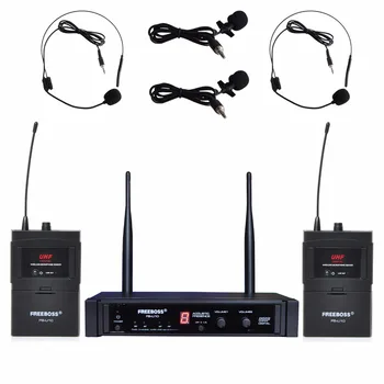 

FB-U10H2 Dual Way Digital UHF Wireless Microphone with 2 Lapel 2 Headset microphone (2 Bodypack Transmitter) for Karaoke mic