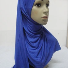 H886 Высококачественная эластичная одежда большого размера хлопковый трикотаж мгновенный мусульманский хиджаб, Натяжной шарф