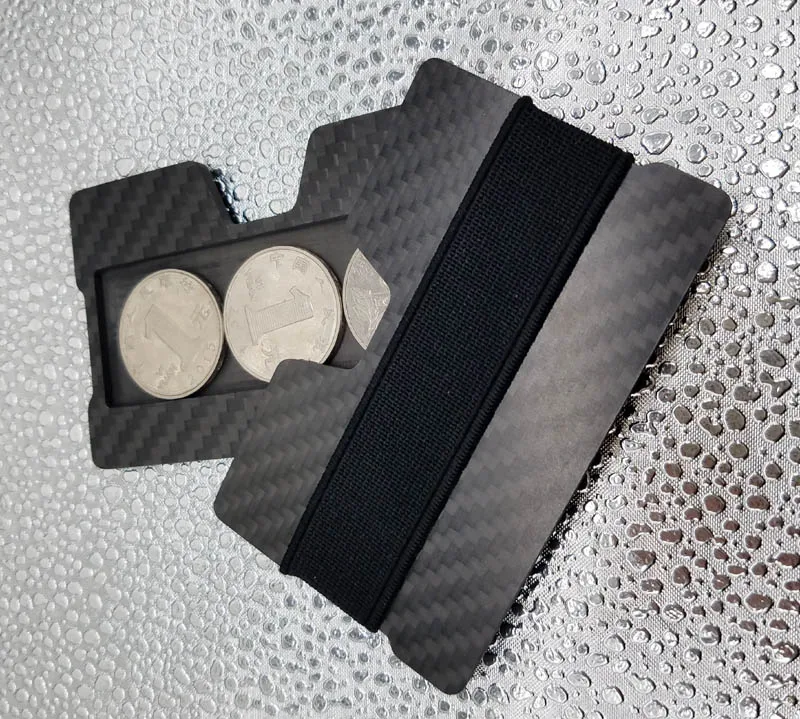 T-25 из углеродного волокна кредитный держатель для карт минималистичный тонкий кошелек с ключом монета sim-карты карман полость