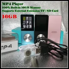 Спорт Музыка HIFI MP3 MP4 плеер Встроенный 16 Гб карта памяти кредитка 1," плеер с ЖК-дисплеем видео игры кино FM фото просмотра, с TF/SD слотом