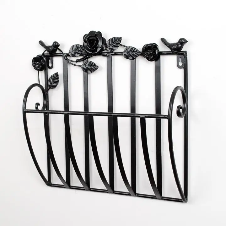 شحن مجاني معدن جدار غرفة المعيشة الصحف رف الكتب حامل المجلات المرحاض 30X13X30 سنتيمتر الأبيض الأسود