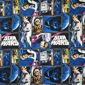 

Wholesale Star War Fabric Coloured Cotton Fabric Master Yoda Print Fabric Patchwork Sewing Children Shirt Diy Clothing Star War