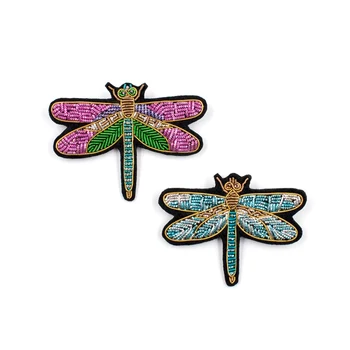 

embroidery india silk pin on patches for clothing brooch dragonfly badge designer patches for jeans parches bordados para ropa