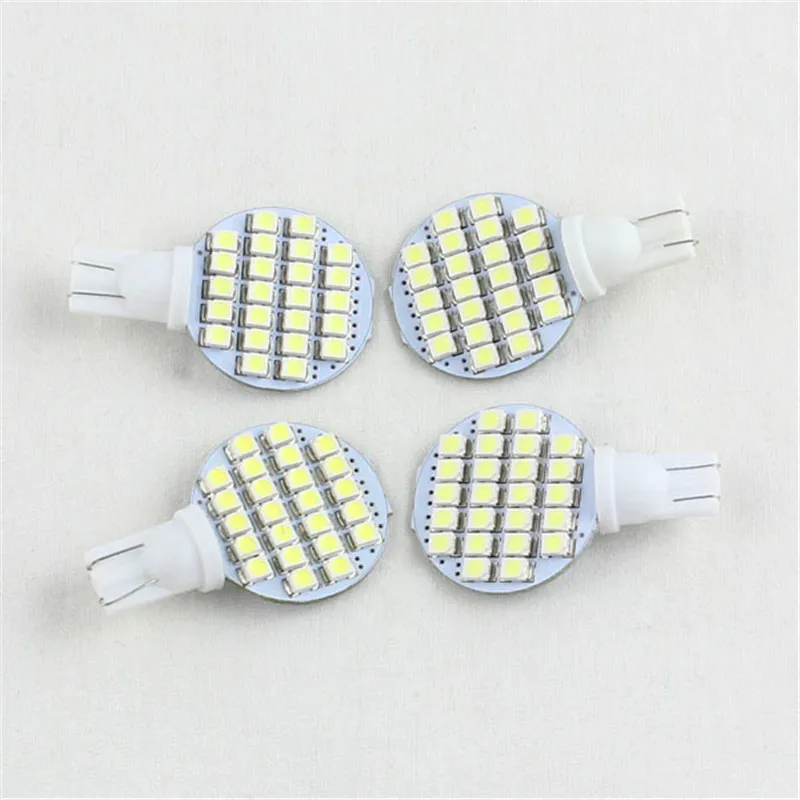 Rockeybright 2 шт. W5W светодио дный T10 24SMD номер лицензии свет лампы для автомобилей 168 194 светодио дный лампа 12 В белый T10 светодио дный лампы