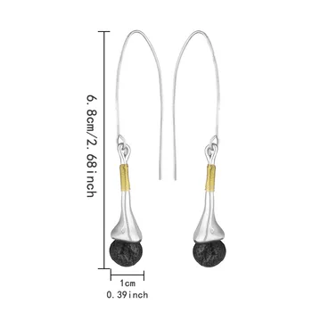 

5pairs) Waterdrop Lava Stone Essential Oil Diffuser Earrings Aromatherapy Jewelry Lava Stone Tassel Diffuser Earrings New Hot