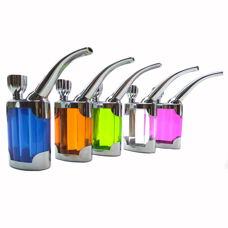 

5 Colors Dual Purpose Water Smoking Pipes Smoke Grinder Narguile Hookah Tobacco Pipe Cigarette Holder Liquid Smoking Filter