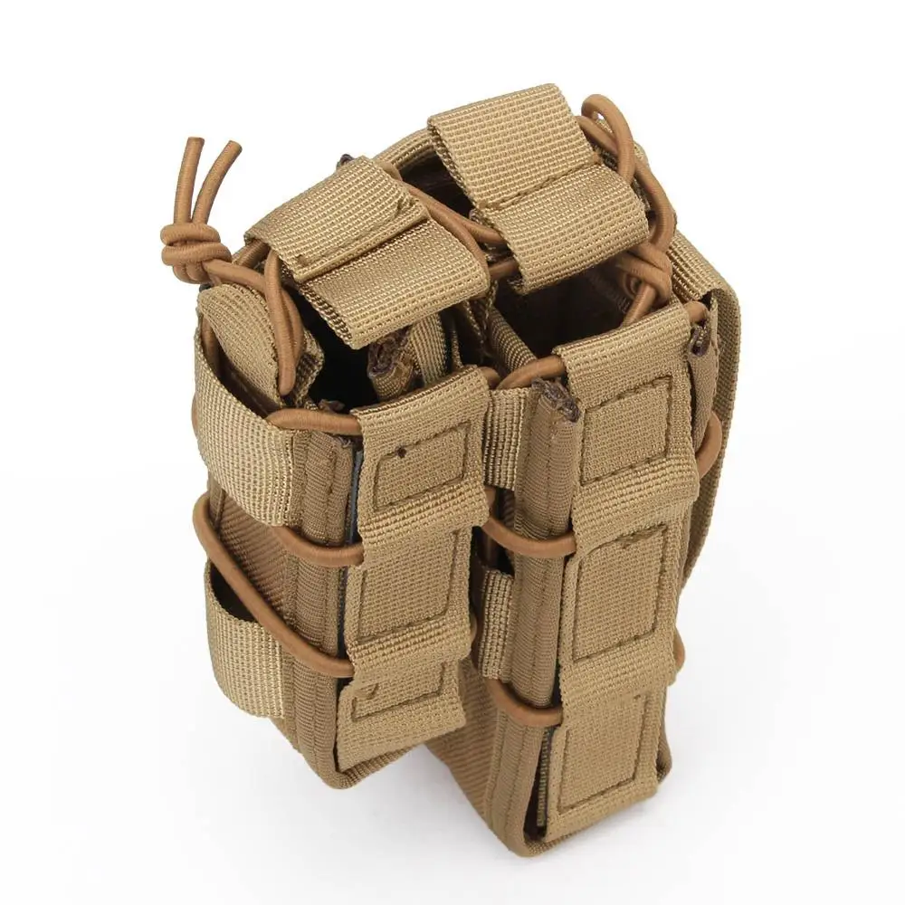 Tan 9 мм, 5,56, двойной подсумок, Millitary, тактический, Molle, пистолет, Mag, чехол, кобура, Fastmag, жесткий корпус, ремень, чехол - Цвет: Tan