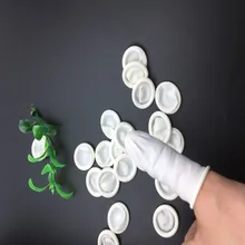 Новое поступление 50 шт. перчатки из натурального каучука пальчиковые кроватки латекс кончики пальцев Защитные Одноразовые пальчиковые кроватки наборы пальцев протектор