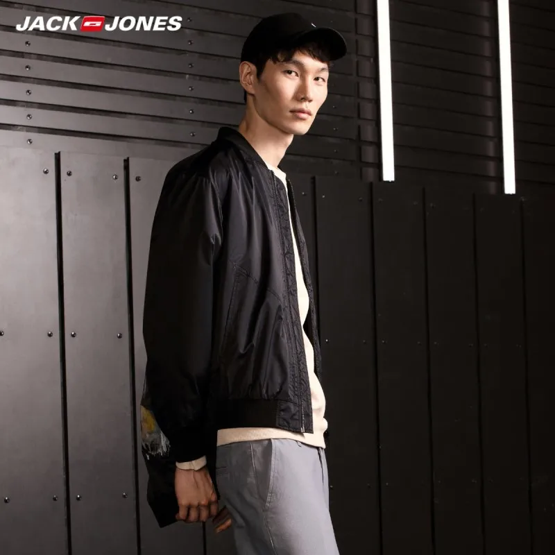 Осень JackJones Мужская крутая бейсбольная куртка с абстрактным принтом уличная