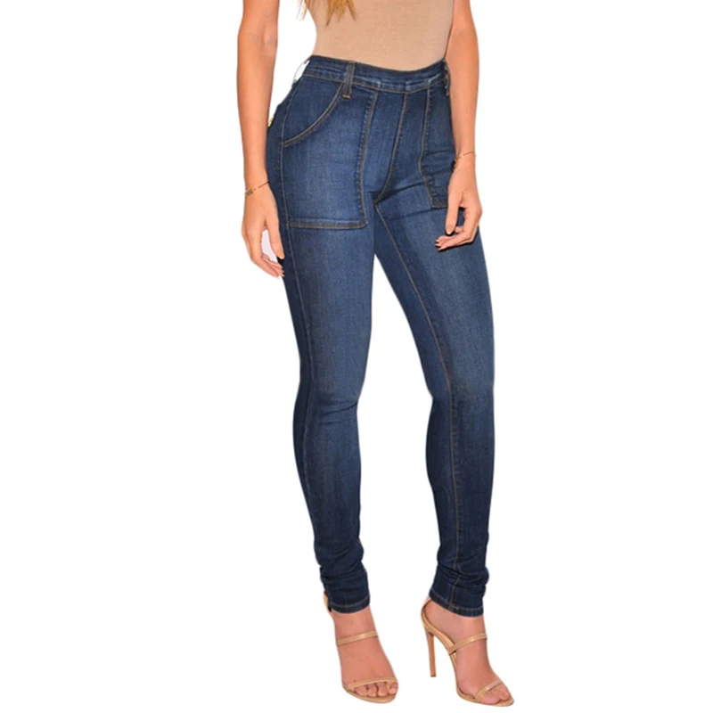 

Spring Fall Women Simple Basic Jeans Elastic Denim Pants Pencil Jean Leggings Pants Jeggings For Women Jeans Trousers