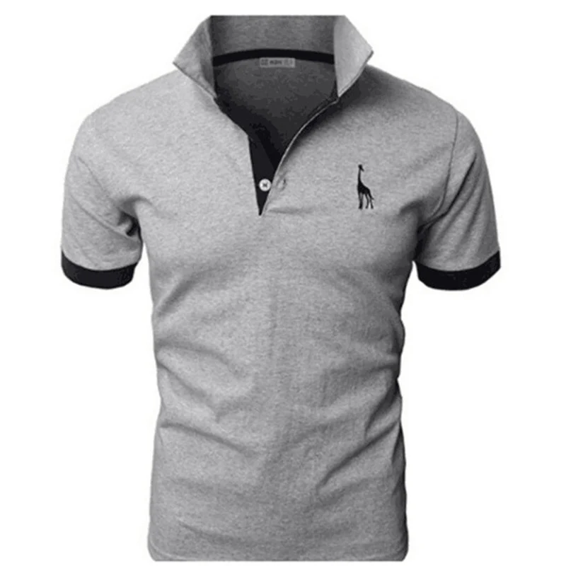

Men Clothes 2019 Top Tees Men Polo Shirt 5xl Fawn Pattern Short Sleeve Polo Shirt 13Color Slim Polos Para Hombre