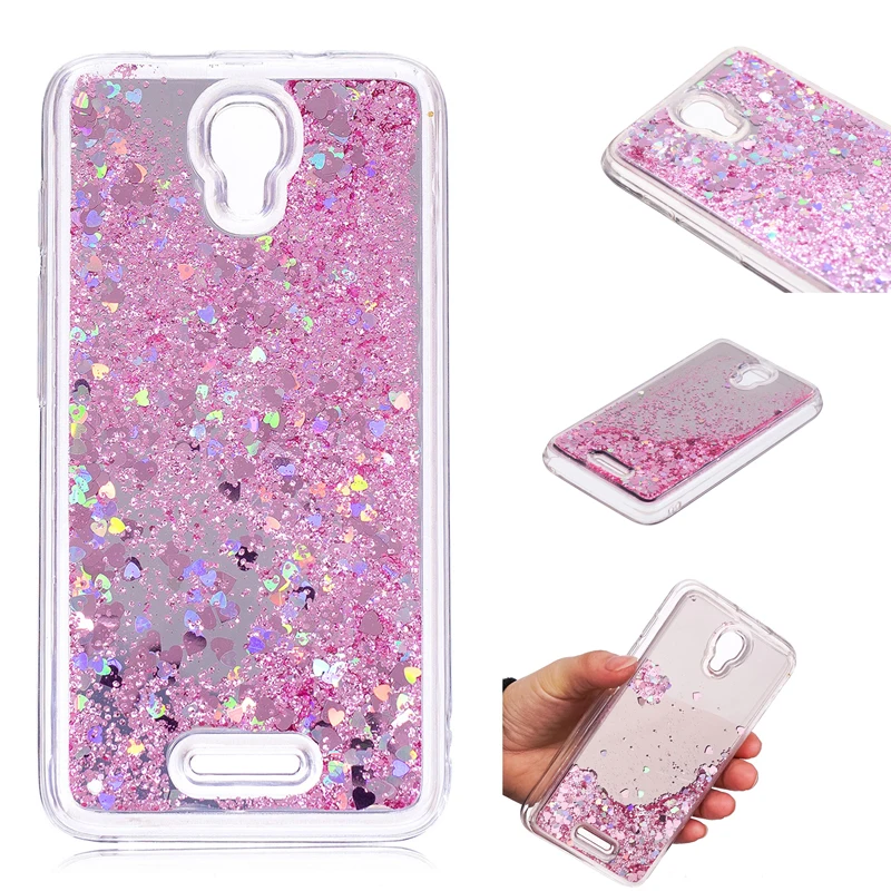 

Mirror 2 in 1 TPU+PC Plating Glitter Quicksand Phone Silicone Case Cover Shell Coque Fundas for Alcatel pixi 4(5) OT5010D