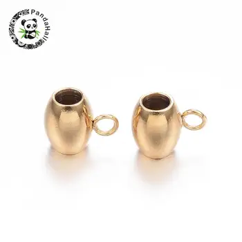 

100pcs Oval 304 Stainless Steel Hanger Links Connectors for Jewelry Making DIY Finding Golden Color 9x7x6mm Hole: 2mm