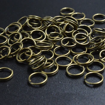 

FLTMRH 50pcs 4mm Jump Rings Gold silver color Rhodium Color Split Rings Connectors For Diy Jewelry Making