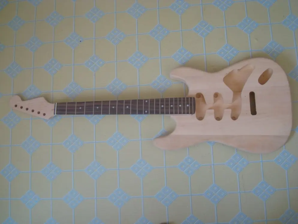

new arrive guitar body maple neck rosewood fretboard no finished no painting free shipping