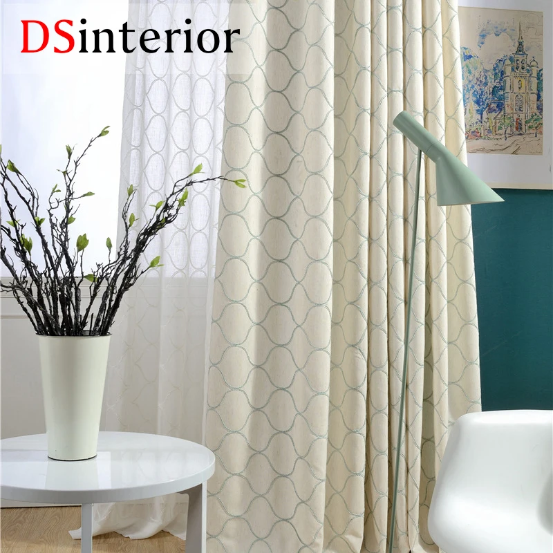 DSinterior классический дизайн шторы с вышивкой | Дом и сад