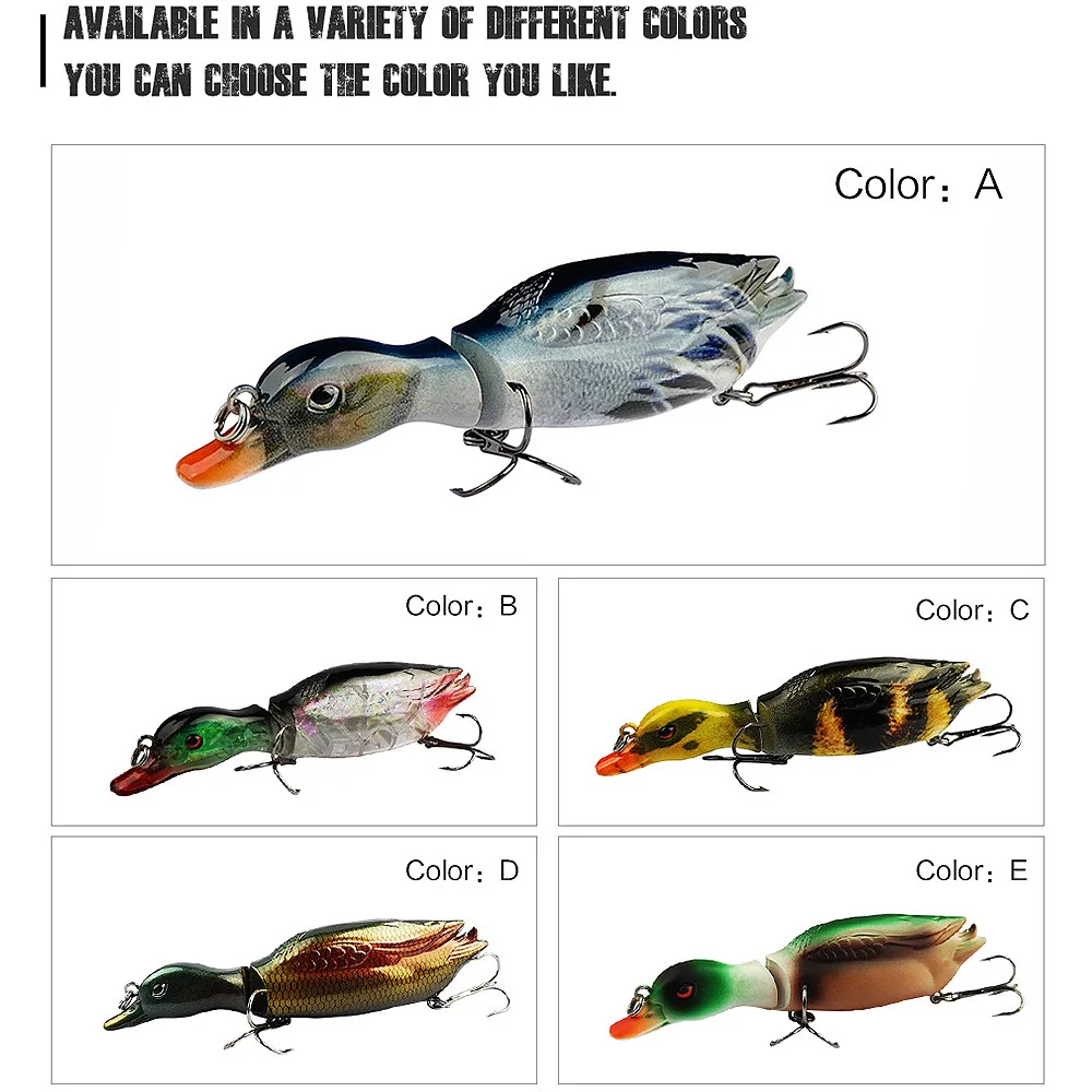  13cm PVC Fishing Lure 3D Floating Duck Fishing Lure Baits Swim Baits Fishing Tackle Tools Floating 