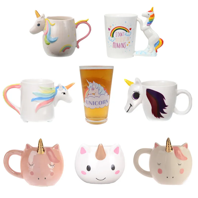 

Unicorn coffee mugs cartoon cups and mugs creative mark drinkware
