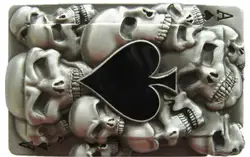 Розничная татуировки черепа Ace Лопата поясная пряжка BUCKLE-CS040 Заводские Быстрая бесплатная доставка
