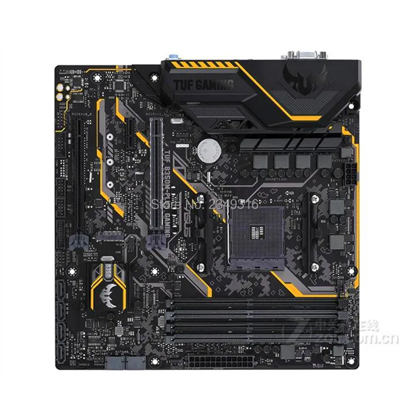 Оригинальная материнская плата с разъемом AM4 DDR4 B350 для ASUS TUF B350M-PLUS GAMING