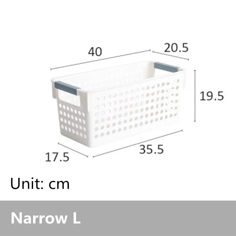 Корзина для хранения из пвх шкаф для одежды ванная кухонный Органайзер хранилище коробка для косметического бюстгальтера нижнее белье уборка контейнера Органайзеры - Цвет: narrow l