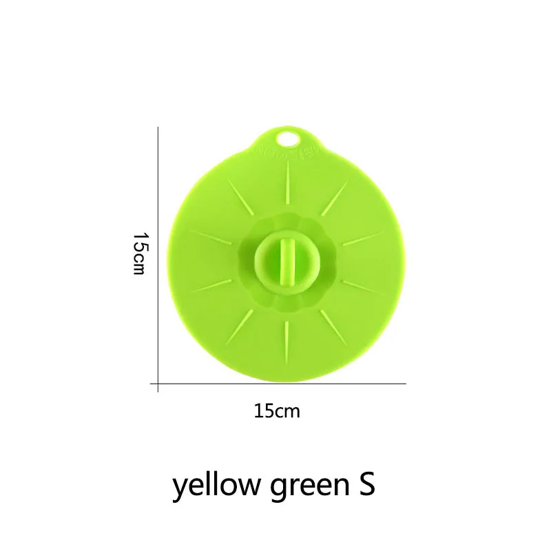 Инструменты для приготовления пищи многоразовая упаковка для сохранения свежести Кухонные гаджеты 1 шт Силиконовая чаша для микроволновой печи Многофункциональная крышка - Цвет: yellow green S