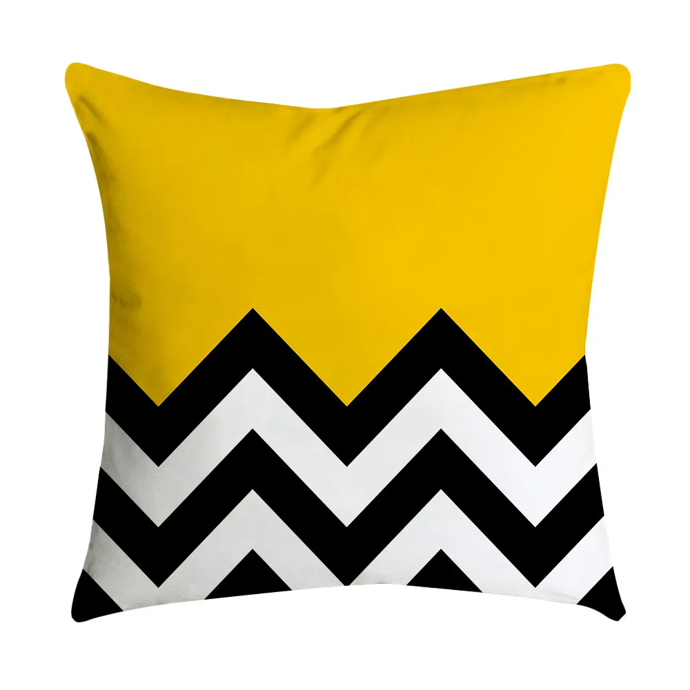Yellow Pillow Case Sofa Car Waist Throw Cushion Cover Home Decor Cushion Cover Home Decor Наволочка - Цвет: Multicolor