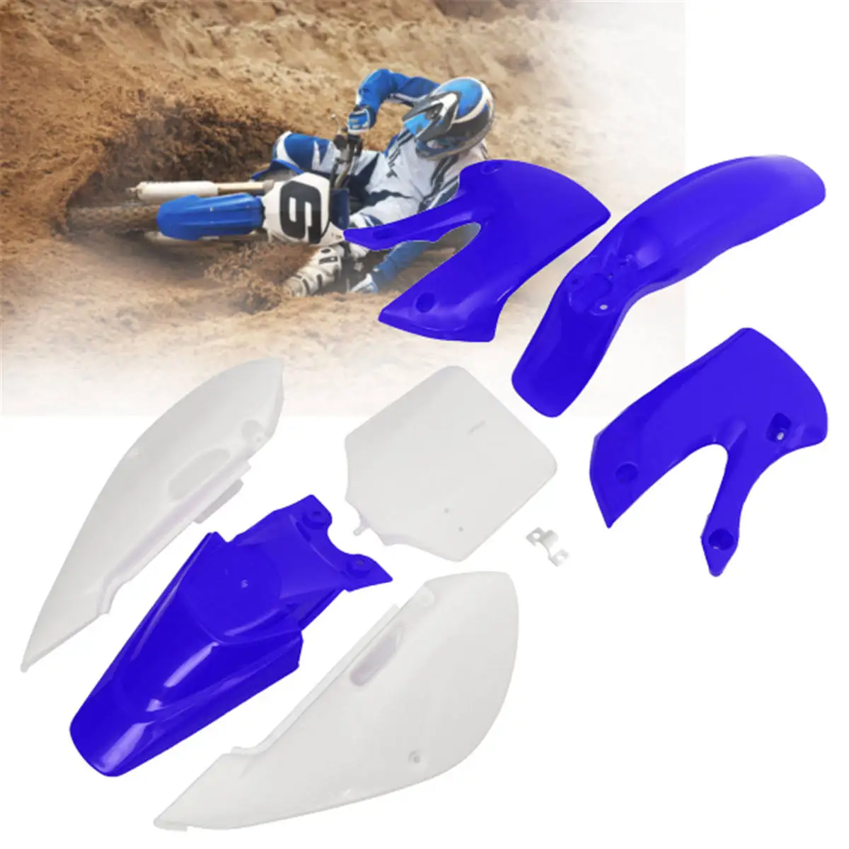 

Plastics -Fender Fairing Kit For KAWASAKI KLX 110 KX65 110cc PIT DIRT BIKE DRZ110