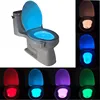 Lampe de nuit intelligente pour toilettes | Salle de bain, lampe de nuit, 8 multicouleur, mouvement du corps activé/Off, capteur de siège, lampe toilettes, tendance ► Photo 1/5