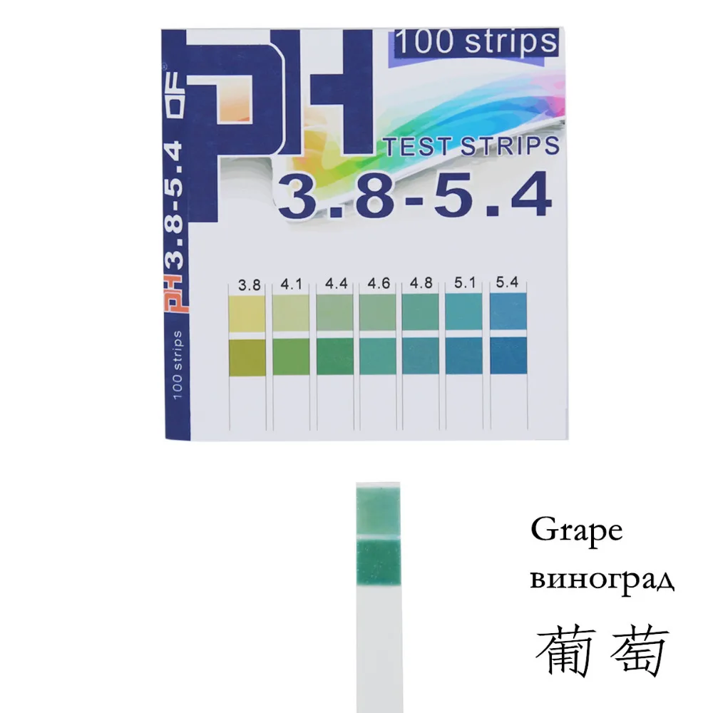 100 полоски в коробке высокой точности PH Тест-Полоски диапазон 3,8-5,4 индикатор тест-бумага er скидка 20