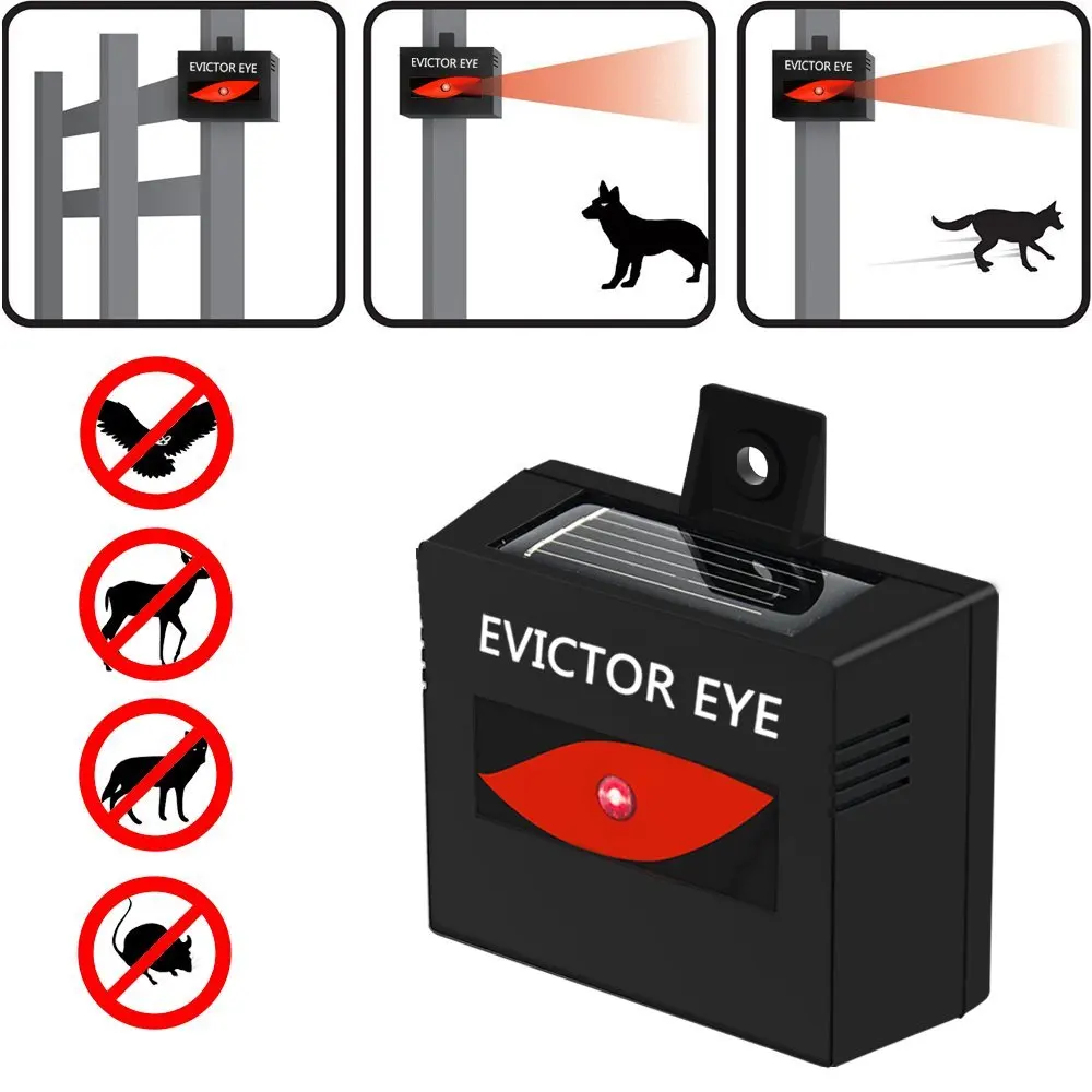 Evictor глаз на солнечных батареях отпугиватель животных, водостойкие солнечные лампы для отпугивания животных ночные животные