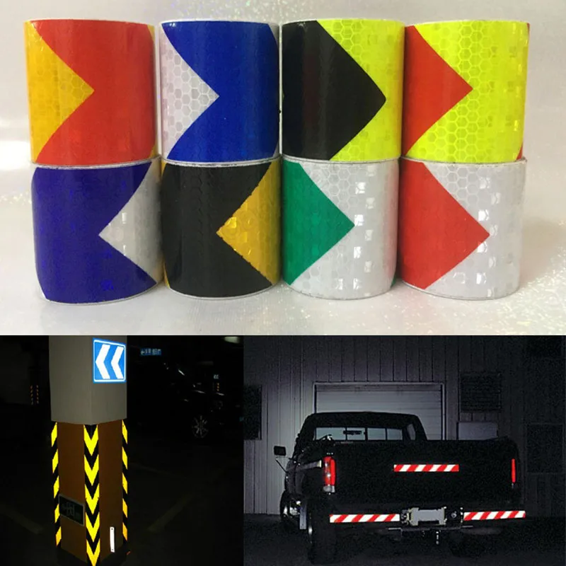 5cm*3m Arrow Reflector Adhesive Tape Car Sticker Styling Construction