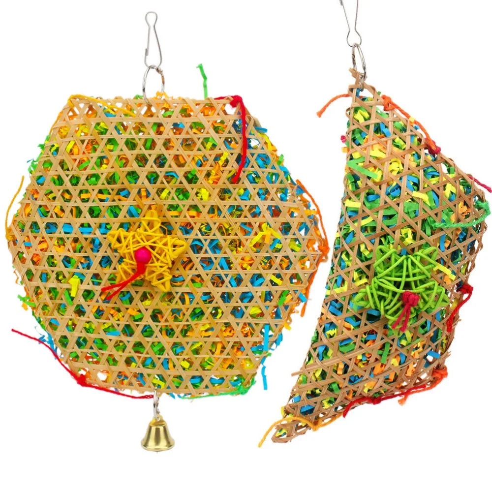 

PipiFren Bird Toys Large For Parrot Conure Accessories Perch And Budgie Parakeet Toy Supplies Cage Decoration African Grey